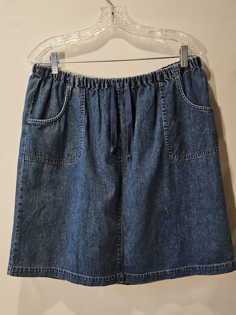 Marsh Landing Light Blue Elastic Waist Denim Skirt 0192